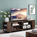 Wood TV Television Stands, Large, Walnut