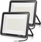 500W 2pack LED Flood Light Outdoor,(2750W Equivalent)Super Bright 58
