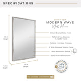 Rope Front Loaded Wall Mirror, (20x30, Brushed Nickel)