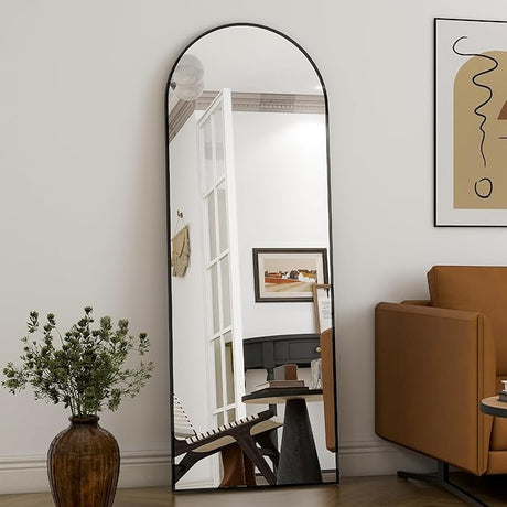 Arch Floor & Full Length Mirrors - 68" x 24" Body Length Mirror Big Mirror for Bedroom Standing/Hanging/Leaning Wall-Mounted Gold