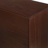 Walker Edison Emery Mid Century Modern Solid Wood TV Stand for TVs up to 80 Inches 70 Inch Walnut