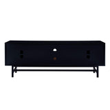 Blynn Midcentury Modern Media Console TV Stand, Black
