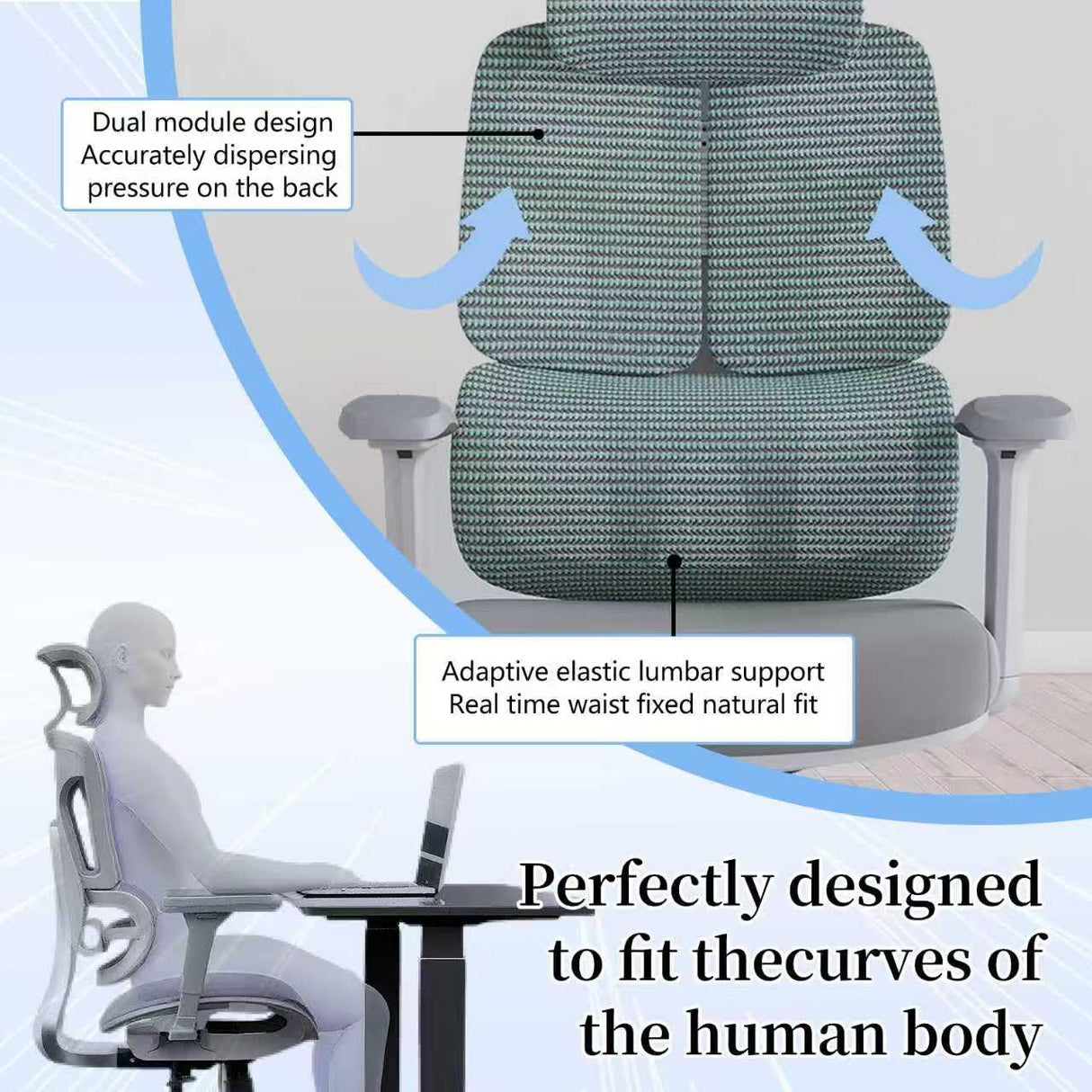 Heavy Duty Ergonomic Office Chair - 500 LBS Capacity