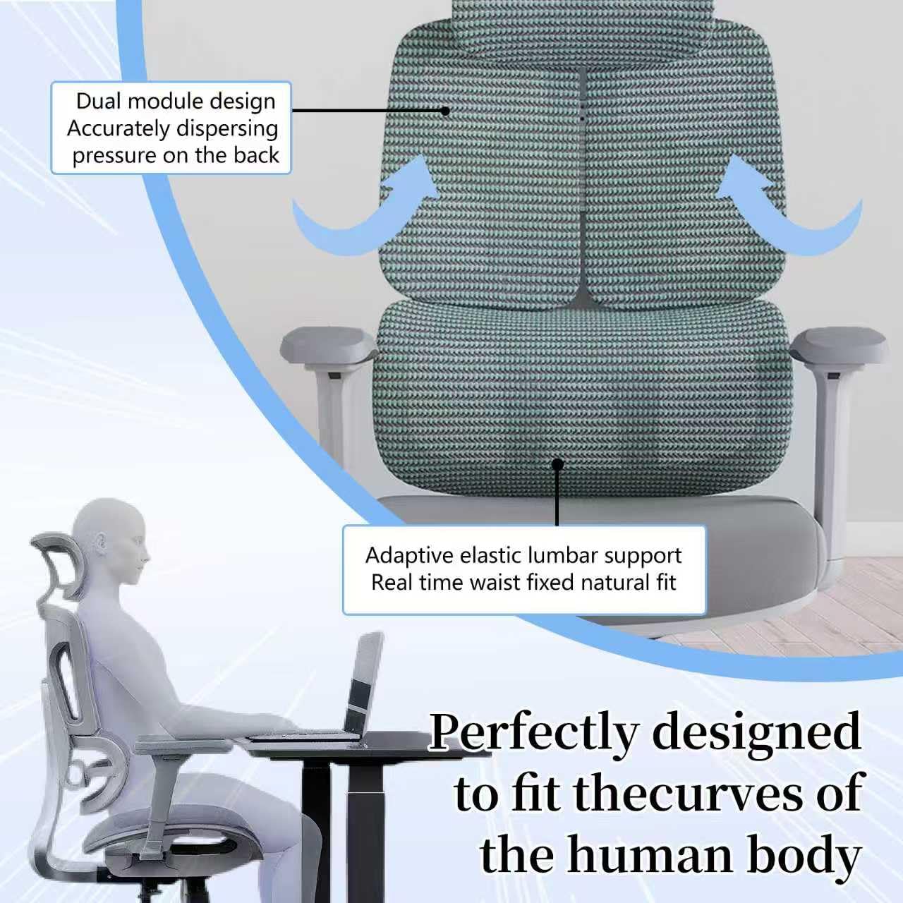 Heavy Duty Ergonomic Office Chair - 500 LBS Capacity