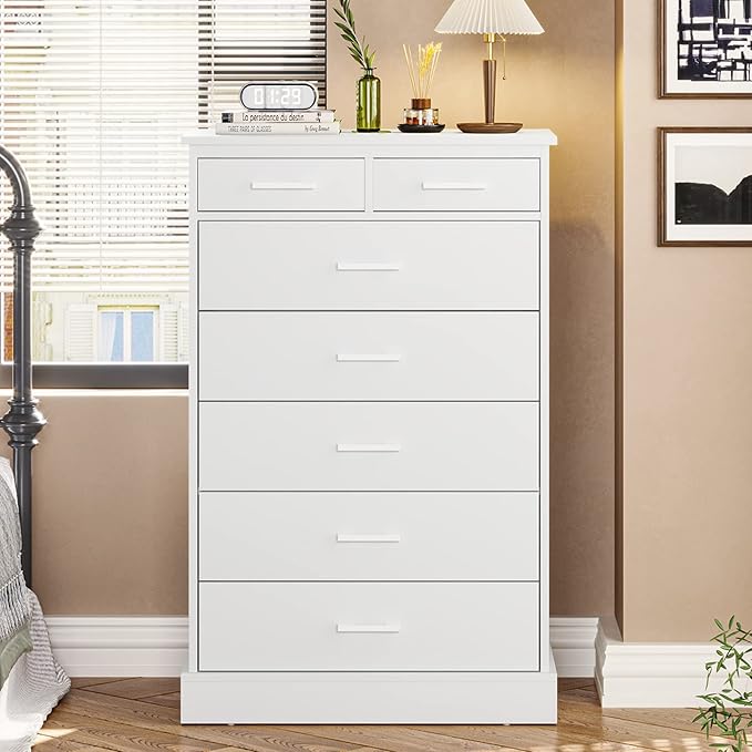 Tall Dresser with 7 Drawers for Bedroom, Storage Tower Clothes Organizer,