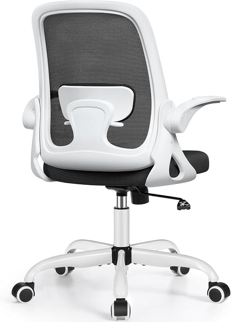 Office Chair Ergonomic Desk Chairs with Lumbar Support and Flip-up Arms, Comfortable