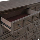 Furniture Paradise Valley 10 Drawer Chesser - Saddle Brown