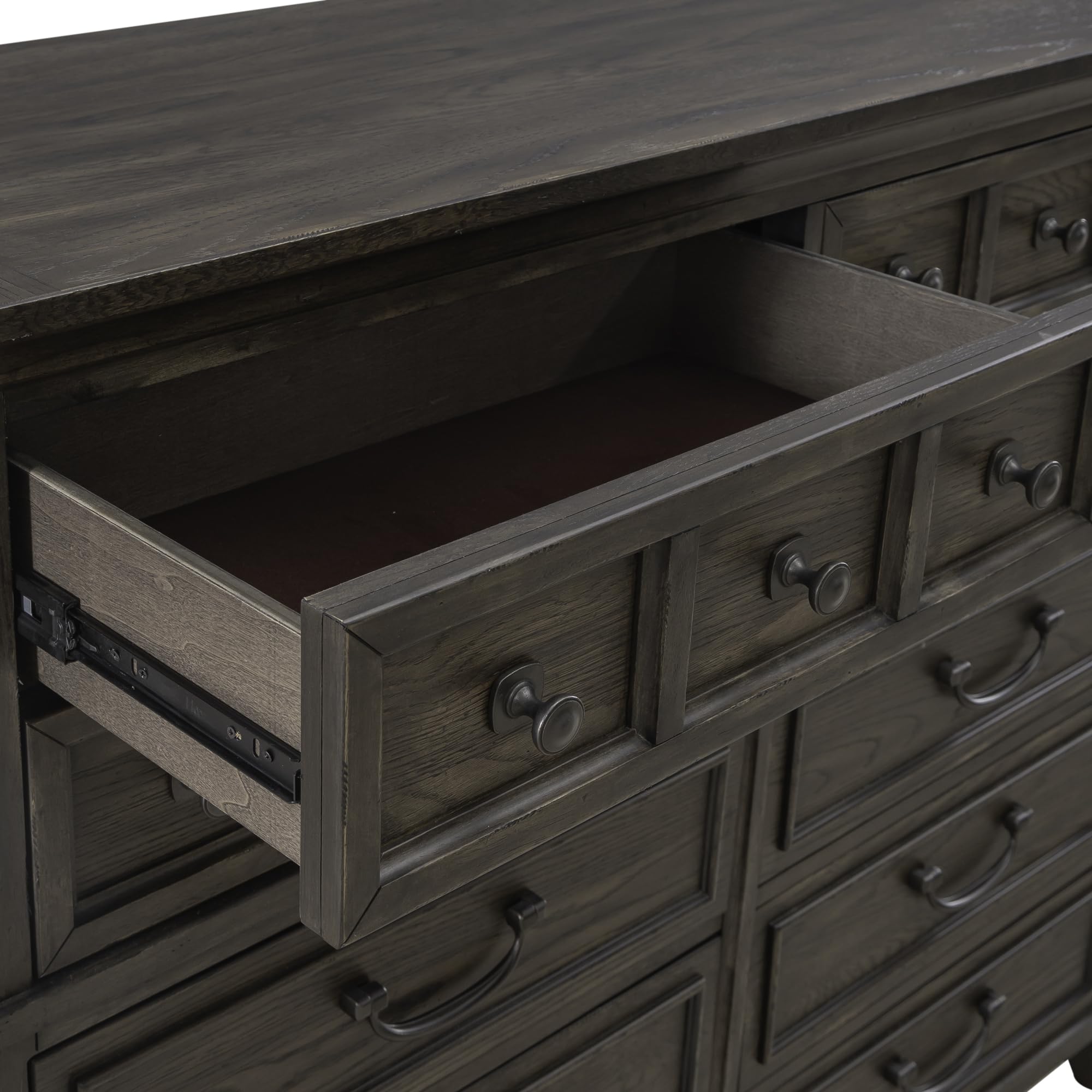 Furniture Paradise Valley 10 Drawer Chesser - Saddle Brown