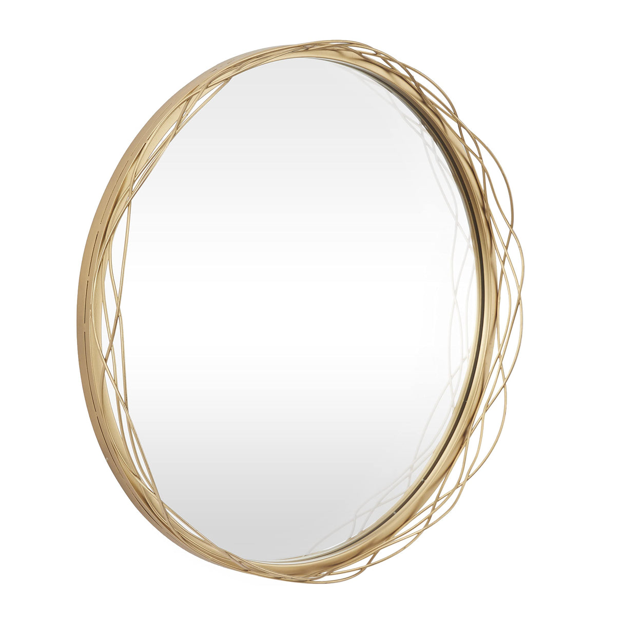 Metal Room Wall Mirror Entryway Mirror, Wall Mounted Mirror 24" x 3" x 24",