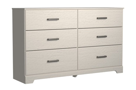 Signature Design by Ashley Stelsie Modern Scandinavian 6 Drawer Dresser, Whitewash