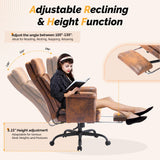 Reclining Ergonomic Office Chair with Footrest - Heavy Duty Wide Seat Gaming Chair