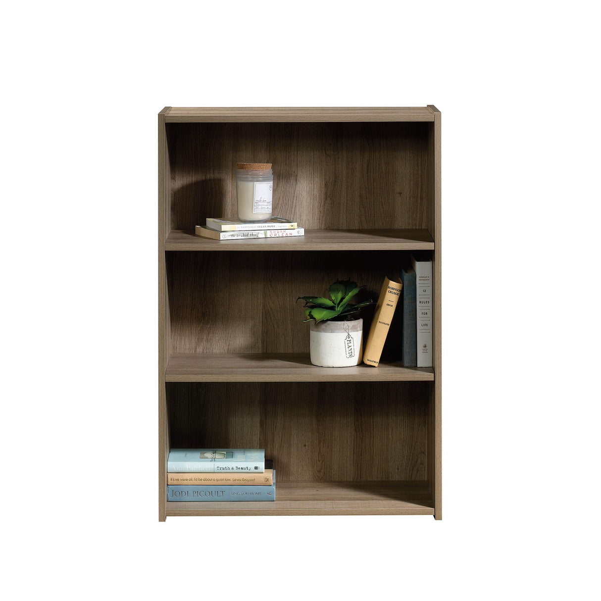 Beginnings 3 Bookcase/Book Shelf, L: 24.57" x W: 11.50" x H: 35.28", Summer Oak
