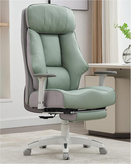 Big and Tall Office Chair 400lbs, Executive Office Chair with Foot Rest, High Back Office