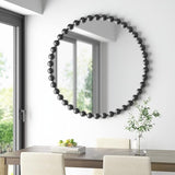 PARK SIGNATURE Wall Décor Marlowe Metal Spherical Frame Round Mirror for Living Room