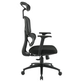 Executive Seating Mesh Back with Fabric Seat Manager's Office Chair, Adjustable Arms