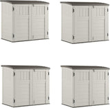 34 Cu Ft Capacity Horizontal Outdoor Storage Shed for Garbage Cans, Garden Accessories