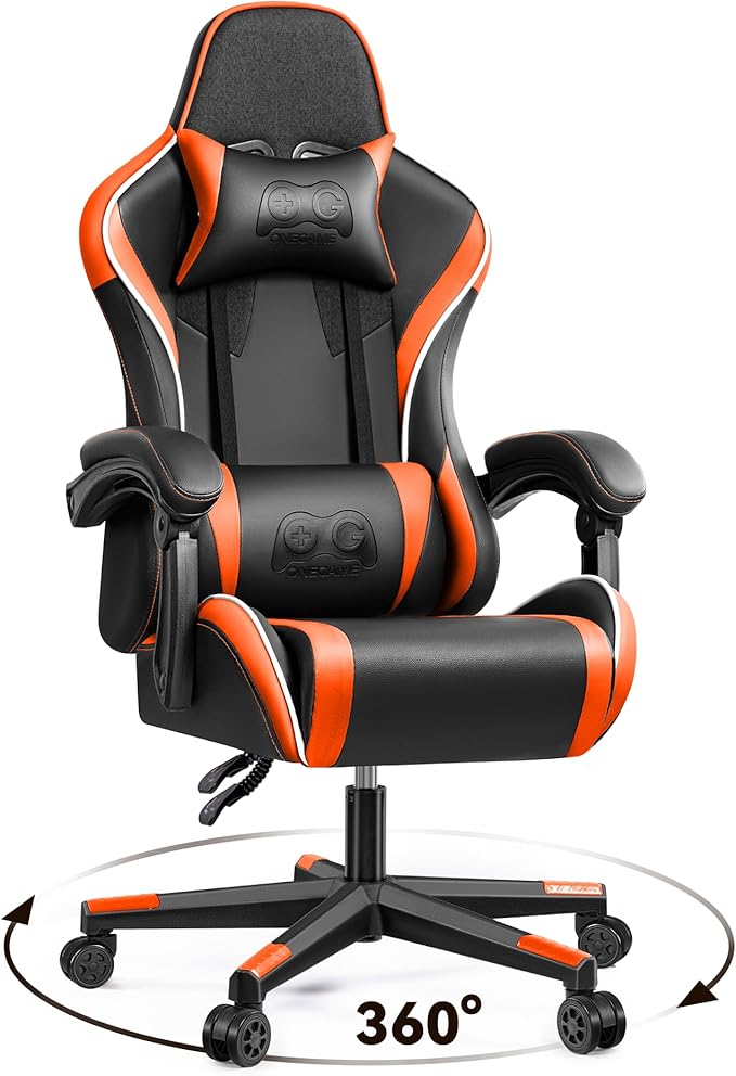 Gaming Chair, Ergonomic Computer Gamer Chair, Racing Style Swivel Office Desk Chair