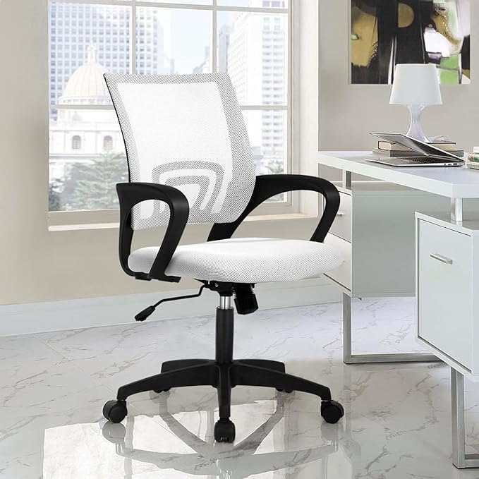 Chair Ergonomic Desk Chair Mid-Back Mesh Computer Chair with Lumbar Support Executive Task Chair