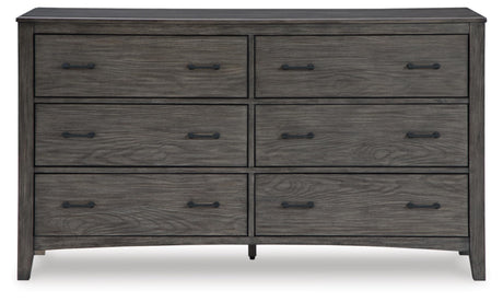 Montillan Casual 6 Drawer Dresser with Safety Stop and Felt-lined Top Drawer