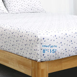 6 Piece Printed King Size Bed Sheets, Extra Soft Brushed Microfiber 1800 Bedding Pattern Sheets,