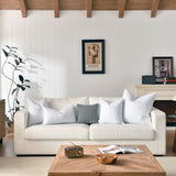 28x28 Euro Throw Pillow Insert-Down Feather Pillow Insert-Cotton Fabric-White-1 Piece