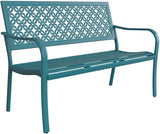 52" Farmhouse Outdoor Bench, Garden Benches with Rust Free