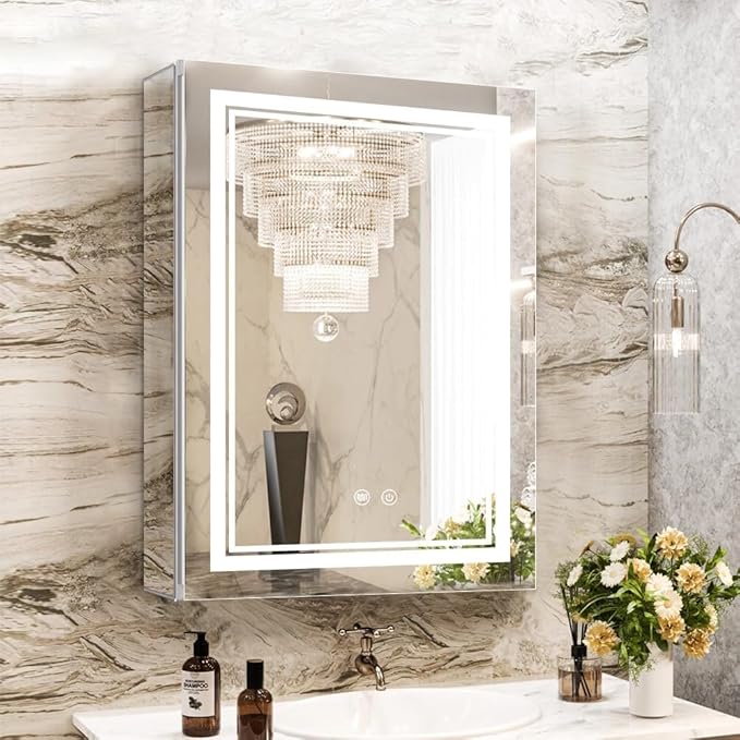 High-End Led Medicine Cabinet,Lighted Medicine Cabinet,3 Colors&Dimmable