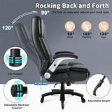 Heavy Duty Office Chair 600LBS - High Back Executive Leather Chair with Lumbar Support