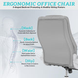 High Back Executive Office Chair, Big and Tall Office Chair 400LBS with Rubber Wheels