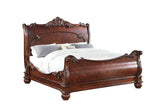 Wharton Sleigh Bed - King Size Cherry Wood Traditional Bedroom Furniture