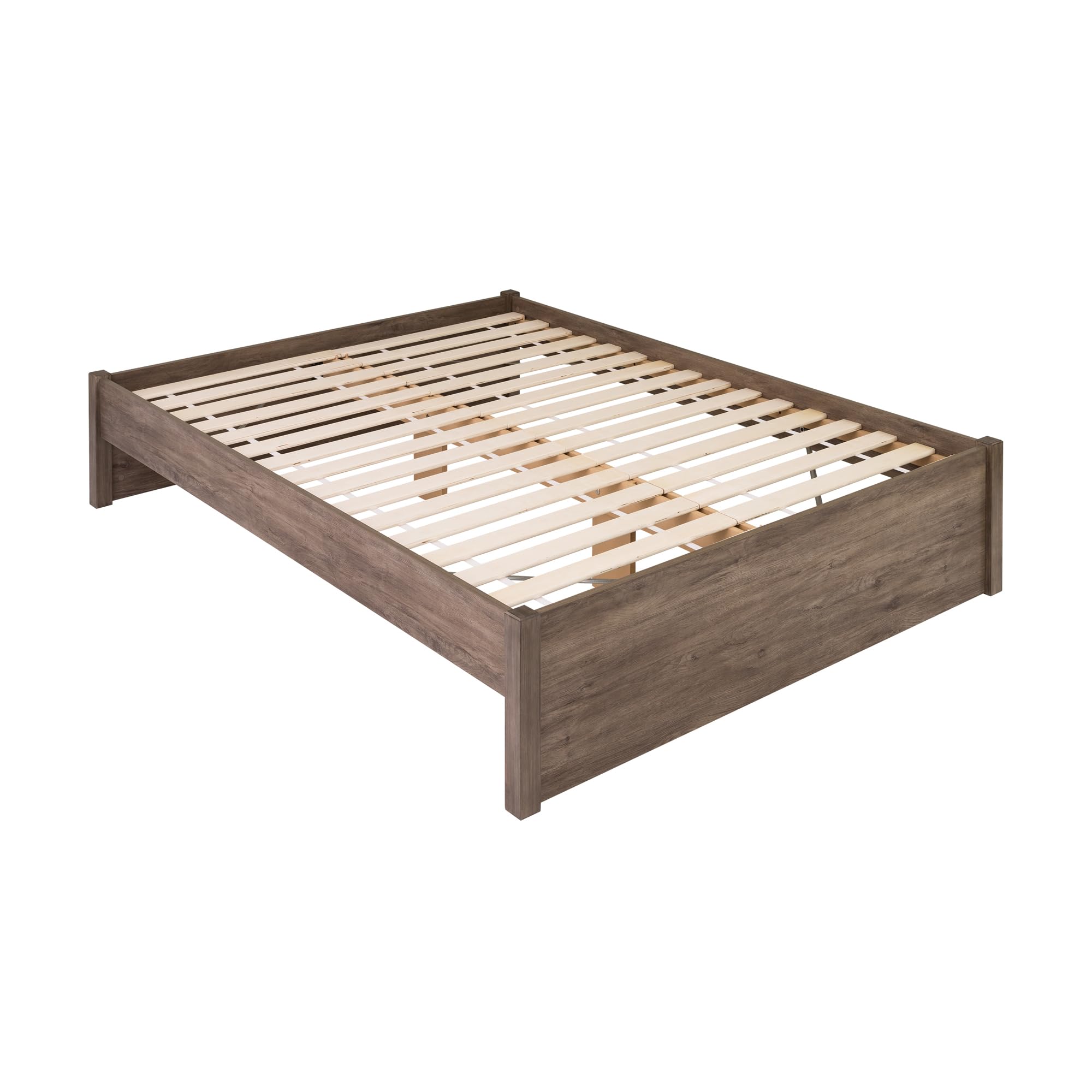 Select Queen 4-Post Raised Platform Bed with Under Bed Storage Space