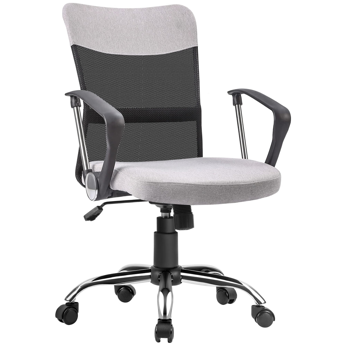 Mid Back Ergonomic Desk Chair Swivel Mesh Fabric Computer Office Chair with Backrest