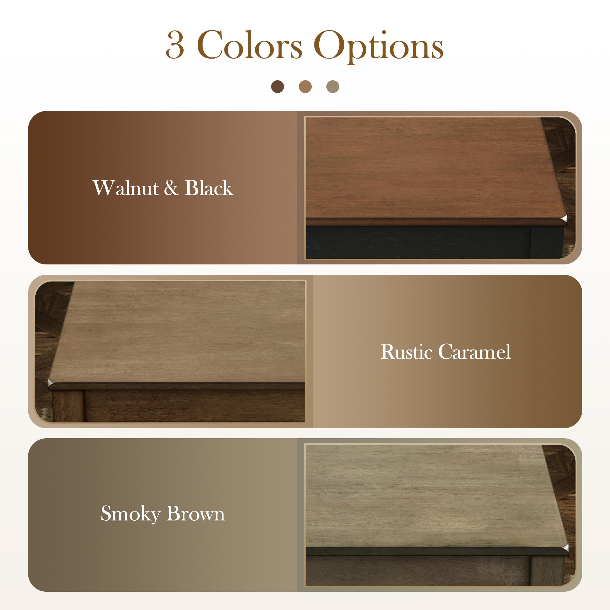 4-Piece Dining Set with Bench and Chairs