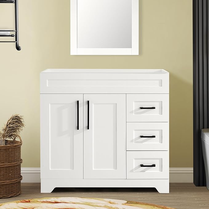 30" Modern Bathroom Vanity, Free Standing Storage Cabinet with Sink Combo Set