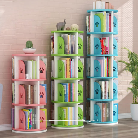 360° Rotating Bookshelf, Floor-Standing Bookcase Organizer