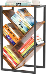 Tree Bookshelf - 9 Tier Floor Standing Tree Bookshelf for Hardcover Books, Small Bookshelf for Small Spaces Bookshelves Wooden Book Storage Organizer Shelves for Bedroom Living Room