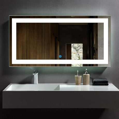 LED Bathroom Mirror with Lights 84 x 40 Inch for Wall,Smart Mirror Bathroom with Bluetooth Speaker, Anti-Fog & Dimming Vanity Mirror (Vertical/Horizontal)