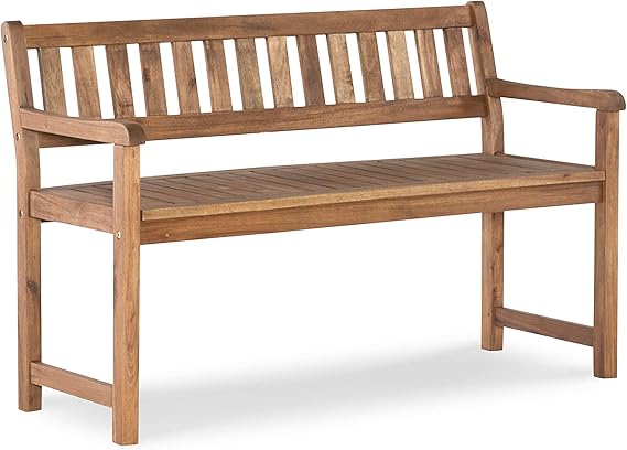 Acorn Chandler Finished Acacia Wood Outdoor Bench