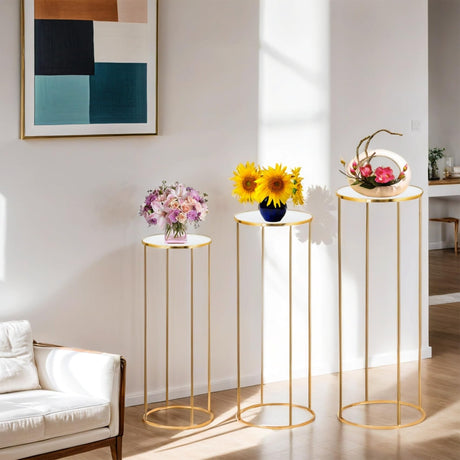 Cylinder Stands for Party, 3PCS Cylinder Pedestal Stand, Cilindros Para Fiestas Cake Table Stand