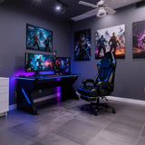 Ergonomic Gaming Chair with Pocket Spring Cushion & Footrest