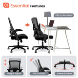 High Back Mesh Chair Adjustable Height and Ergonomic Design Home Office Computer