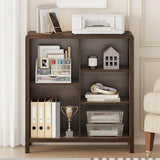 5 Cube Bookshelf, Wood Bookcase with 3 Adjustable Shelves