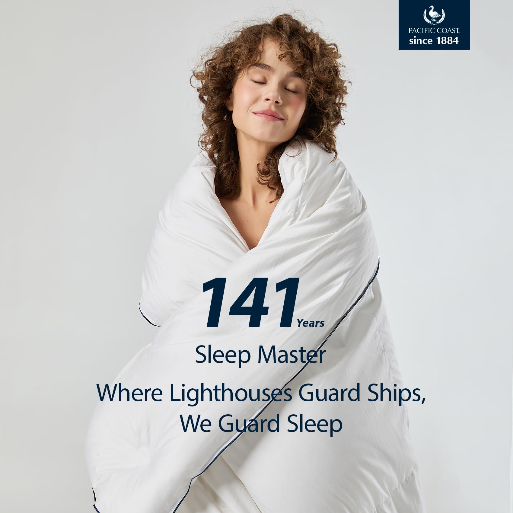 Pacific Coast Down Comforters Twin Size, 100% Cotton Duvet Insert, Extra Fluffy White Comforter, Ultra-Soft, Breathable, All Season Hotel Luxury Bedding Comforters, 8 Corner & Center Loops (68"x90")