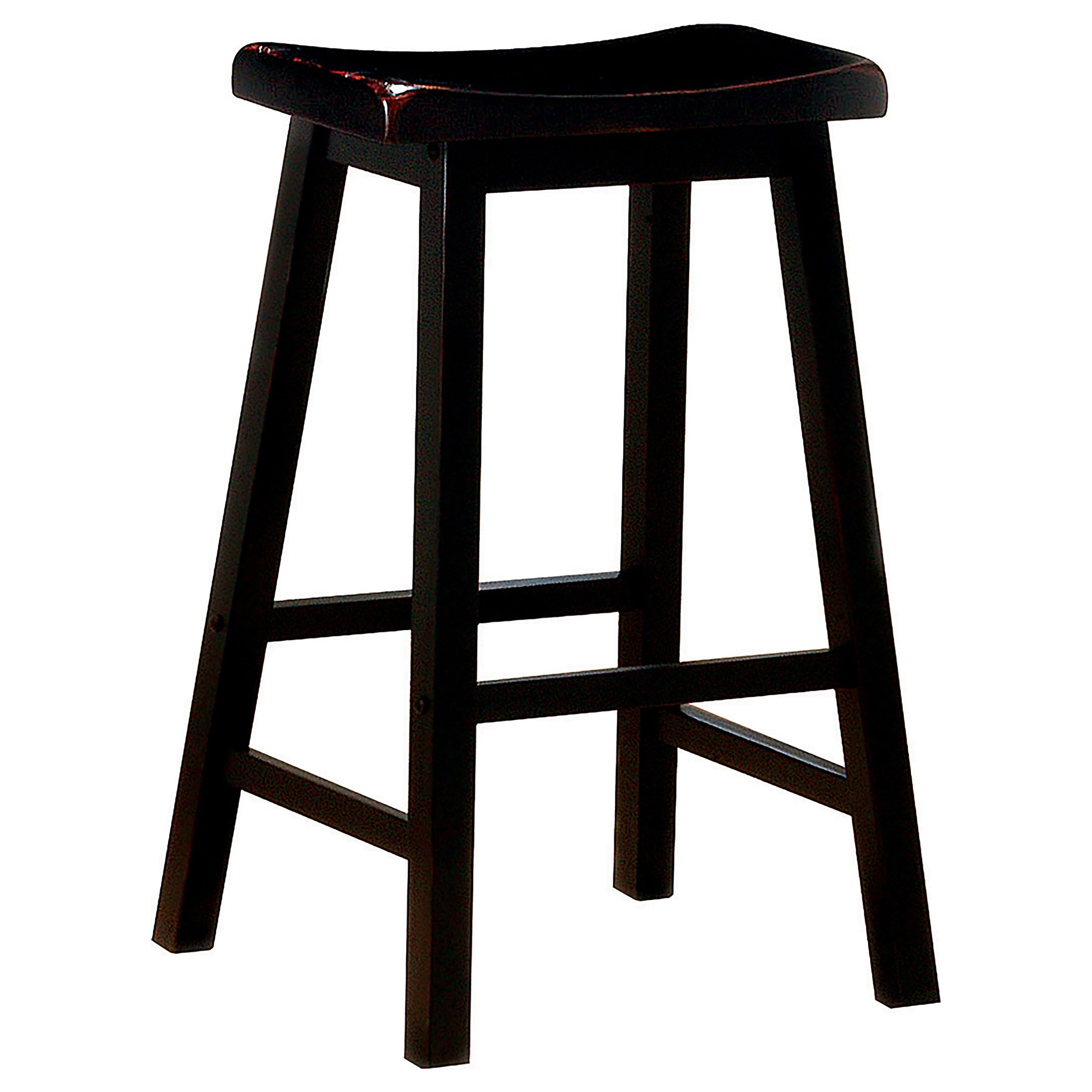 Durant Wood Backless Bar Stool Black 180029 (Set of 2)