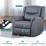 Glider Recliner Breathable Suede Fabric Manual Single Functional Chair Soft Lounge Seat