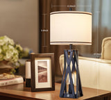 27.5" Touch Control Farmhouse Table Lamps Set of 2 with USB C+A & AC Outlet,