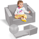 Foldable Kids Couch, 2-in-1 Kids Sofa Fold Out Couch & Bed Kids Recliner Chair for Playroom