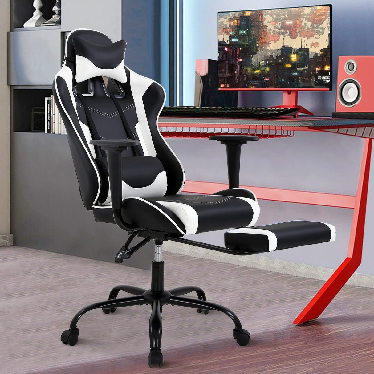 PC Gaming Chair Computer Chair Office Gaming Chairs for Adults, Gamer Chair Racer