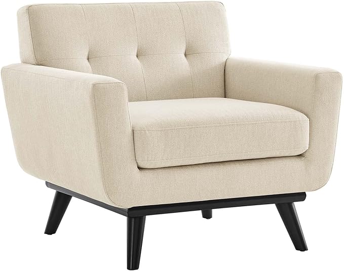 Engage Herringbone Fabric Loveseat, Ivory