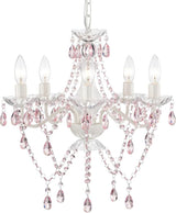 White Chandelier Crystal Chandeliers 5 Light White Acrylic Chandelier Girls Chandelier